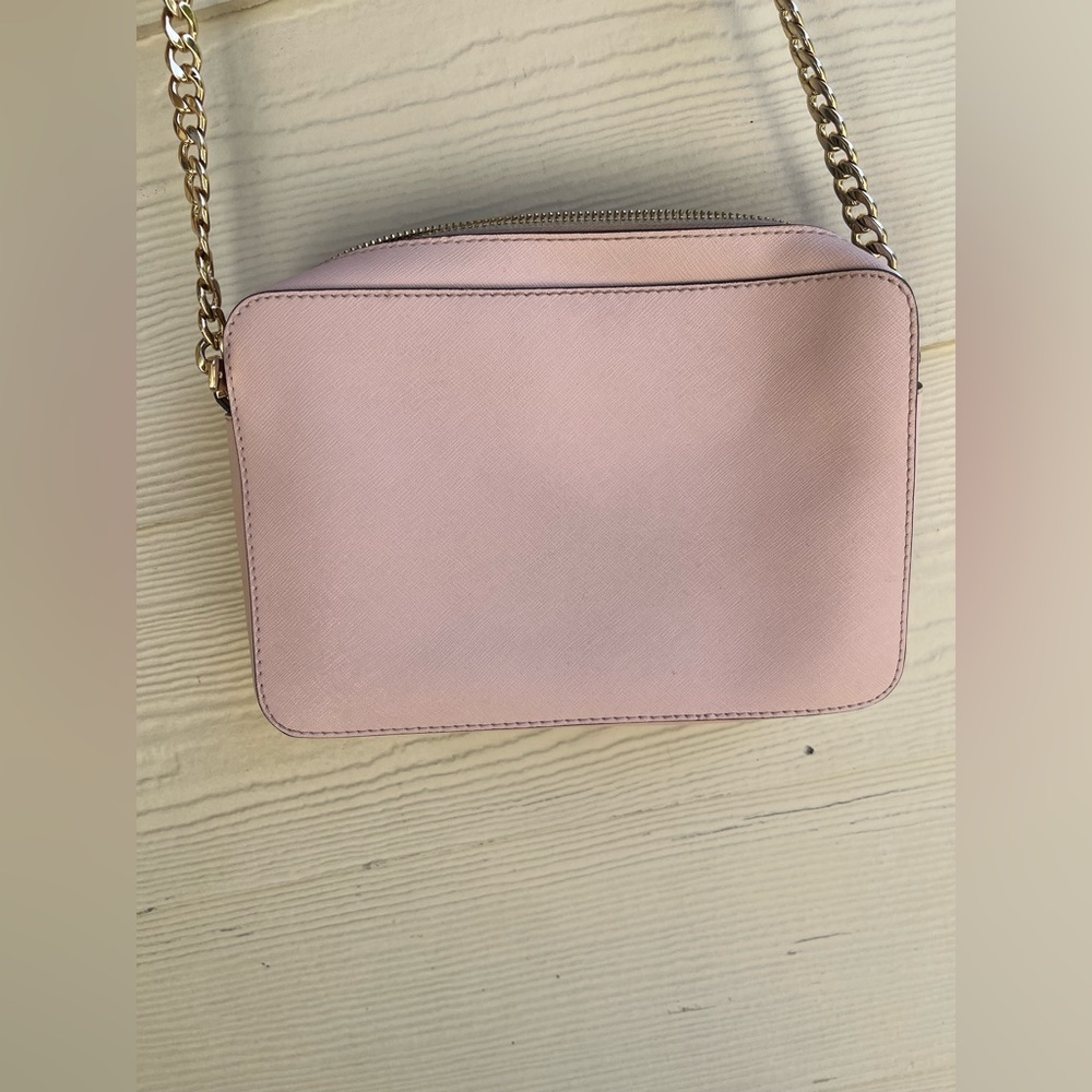 Michael Kors Jet Set East West Saffiano Leather Pink Crossbody - Picture 8 of 10